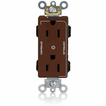 Leviton Straight Blade Receptacle, 5-15R, 15 A, 125V AC, Flush Mount, Self-Grounded M1626-2S