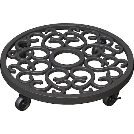 Panacea 300 Lb. Capacity 12'' Cast Iron Plant Caddy 84725BK