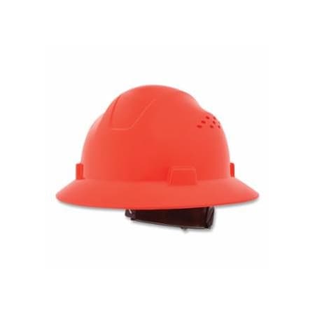 Jackson Safety Advantage Series Full Brim Vented and Non-Vented Hard Hat, 4 pt Rapid Dial, Vented, Hi-Vis Orange 138-20825