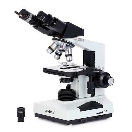 Amscope Binocular Compound Microscope 40X-2000X MagnificationProfessional, Biological w/ Halogen Illuminatio B490B-WF