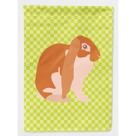 Carolines Treasures English Lop Rabbit Green Flag Garden Size BB7788GF