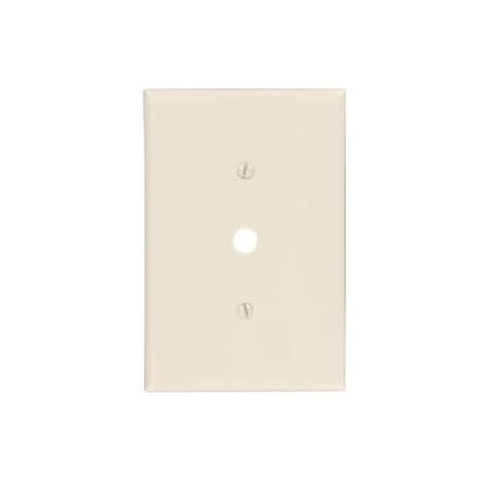 Leviton Telephone/Cable Wallplate, Oversized, Gang 1, Ivory 86113
