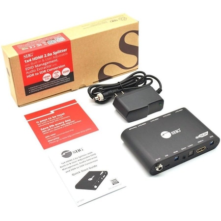Siig 1X4 HDMI 4K 60HZ SPLITTER WITH EDID CE-H26911-S1
