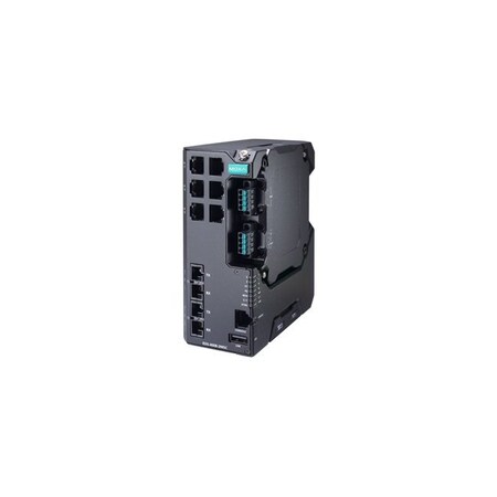 Moxa Managed Ethernet switch with 6 10/100BaseTX ports, 2 100BaseFX multi-mode EDS-4008-2MSC-HV