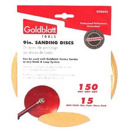 Goldblatt G25643 Vortex 9 in. 150 Grit Drywall Sandpaper, 15PK 160989