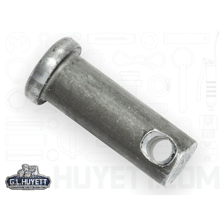 Huyett Clevis Pin, , 0.375 in Dia x 0.766 in Overall L x 1.000 in Shank L x 0.156 in Hole Dia CLP-0375-1000
