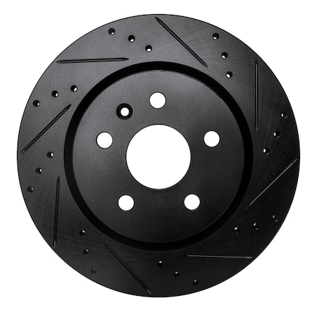 Dynamic Friction Co DFC Brake Rotor - Drilled and Slotted - Black 633-65024R