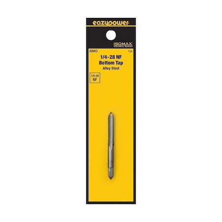 Isomax Straight Flute Tap, 1/4-28 Thread, UNF Thread, Bottom Chamfer 82603