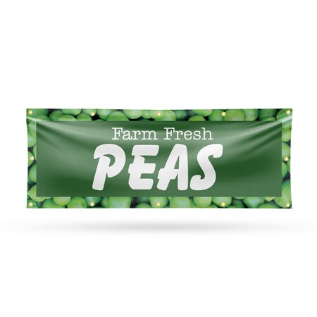 Signmission Farm Fresh Peas, 48 Inch x 120 Inch, Vinyl Banner B-120-30607