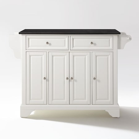 Crosley Lafayette Granite Top Full Size Kitchen Island/Cart KF30004BWH