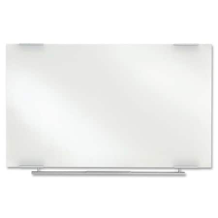 Iceberg Dry Erase Board, Glass, 36 in, 48 in, No Frame Frame, Ultra White, Gloss 31140