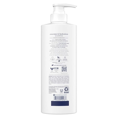 Dove Damage Therapy Coconut and Hydration Shampoo with Pump, 18 Fluid Ounce, 4PK 64352744
