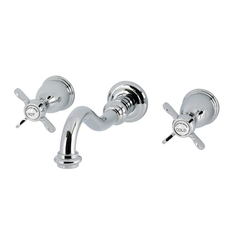Kingston Brass Double-Handle Wall Mount Bathroom Faucet, Polished Chrome KS3121BEX