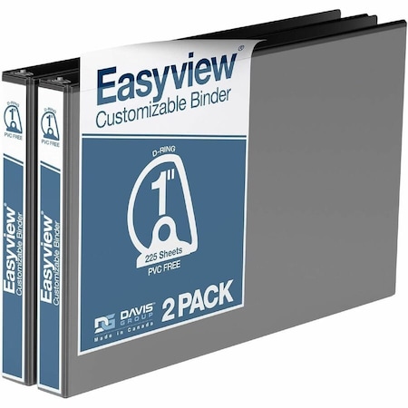 Davis Group Easyview Premium, 1" AD (11" x 17"), - Black, PK2 8601-01-02