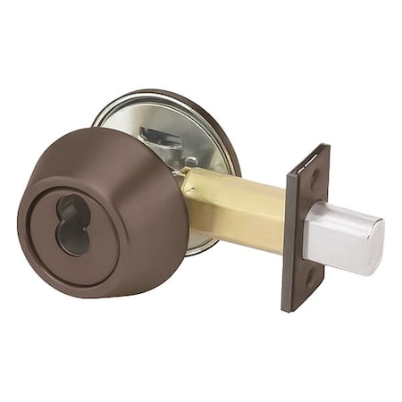 Assa Abloy Accentra Deadbolt, Cylindrical, Dark Bronze Finish B-D112 613E LC