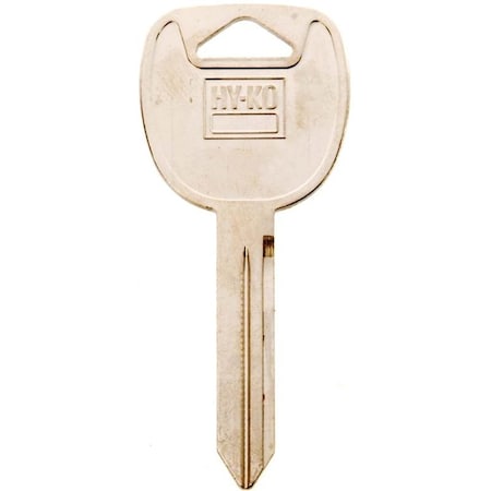 Hy-Ko Key Blank, Brass, Nickel, For: Automobile, Many General Motors Vehicles 11010B102