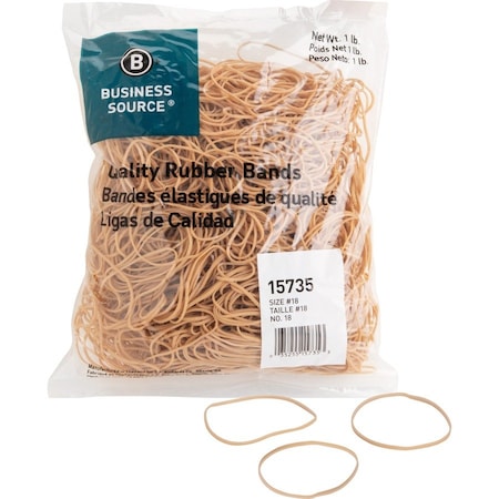 Business Source Rubber Band, Beige, Rubber, PK1480 BSN15735