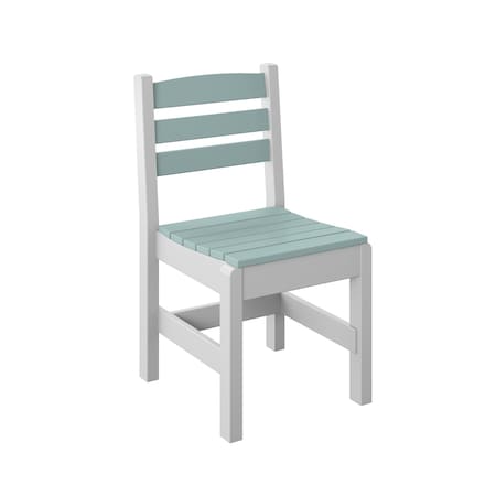 Polybird SIDE CHAIR "REGULAR HEIGHT".    SAGE AND WHITE POLYBIRD P10-R