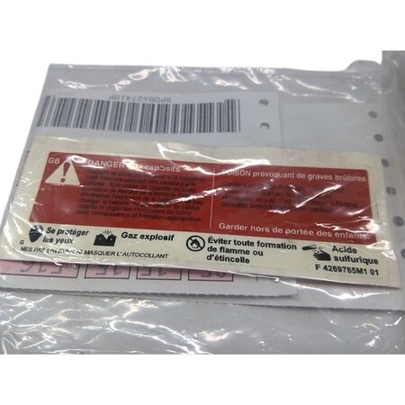 Agco DECAL/DANGER BATT EXPLOS, AGCO OEM 4269765M1 4269765M1