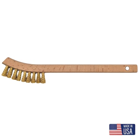 Gornell Brush Stove and Appliance Brush - Wood Handle, Brass 8148-B