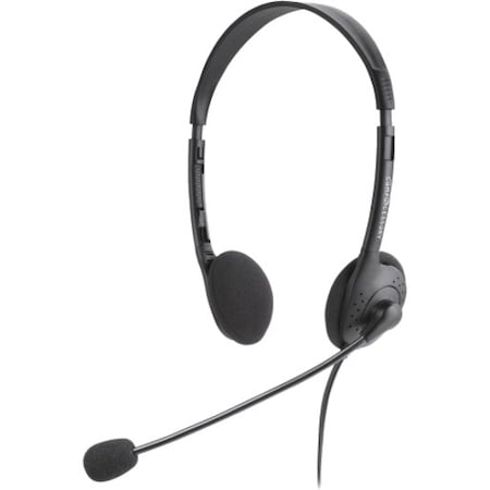 Compucessory Compucessory CCS15154 Lightweight Stereo Headphones with Microphone  71 in. Cord  BK CCS15154