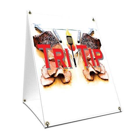 Signmission Tri Tip, 24 Inch x 18 Inch A-frame Yard Sign, Plastic Sign SBC-1824-Tri Tip