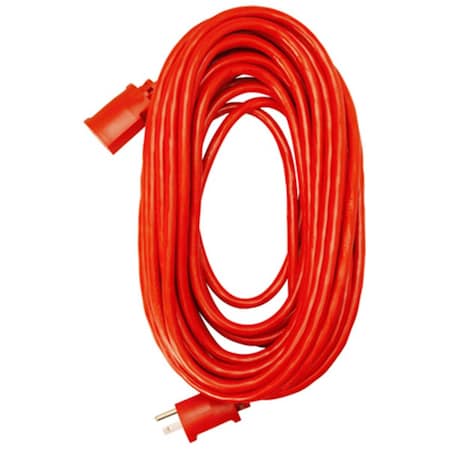 Virtual 02409ME 100 ft. Round Vinyl Extension Cord, Red VI962309