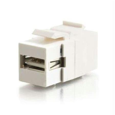 Fasttrack Snap-In Usb A-B Female Keystone Insert Module - White FA523452