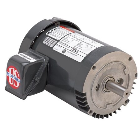 U.S. Motors Three-Phase General Purpose Motor, 1 HP, 143TC Frame, 208-230/460V AC Voltage, 1755 Nameplate RPM U1P2DCR