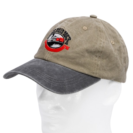 Railroad Sock Vintage "Dad Hat", Brown/Grey Hat-Baseball-GyBr