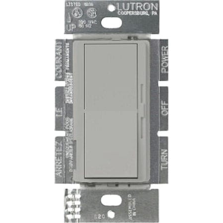 Lutron Lighting Dimmer Control, 120 to 277V, Gray DVSTV-GR