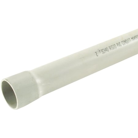 Jm Eagle Rigid Conduit, 2 in, 10 ft L, PVC 67496