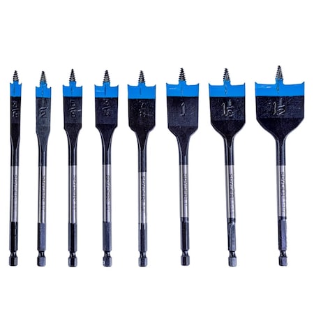 Spyder Stinger 8pc Spade Bit Set with Hard Case 11026