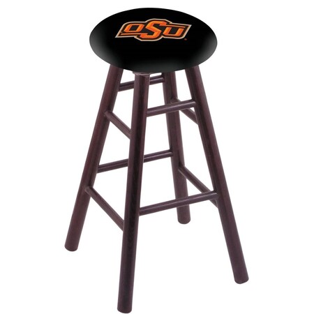 Holland Bar Stool Co Oak Bar Stool, Dark Cherry Finish, Oklahoma State Seat RC30OSDC