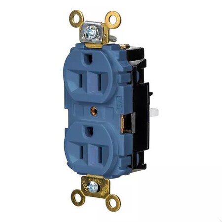Hubbell Wiring Device-Kellems Straight Blade Receptacle, 5-15R, 15 A, 125V AC, 2 Pole, 3 Wire, Surface Mount, Grounded HBL5262STBL