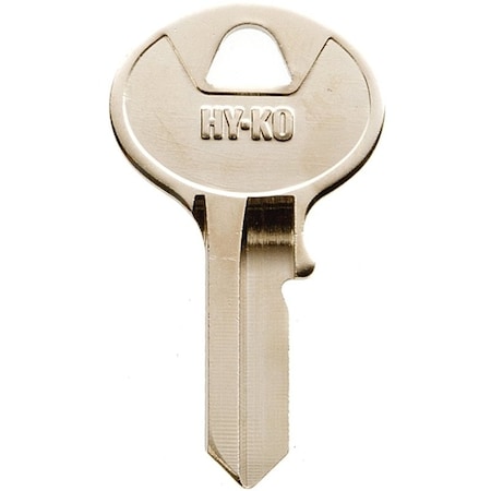 Hy-Ko Key Blank, Brass, Nickel, For: Viro Cabinet, House Locks and Padlocks 11010VR3
