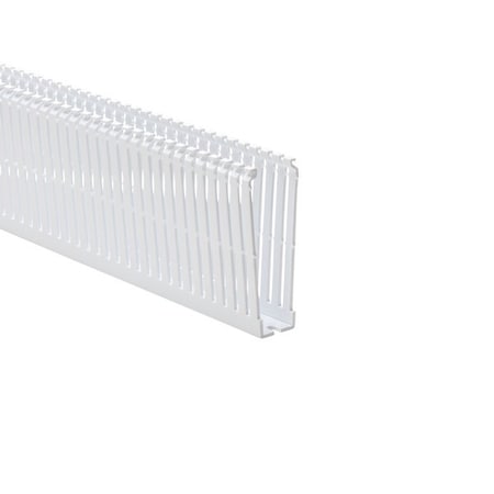 Hellerman Tyton High-Density Slotted Wall Wiring Duct, 1 x 4", 6 ft Sections, Non-Adhesive, PVC, White, 60ft/ctn, 60PK 184-14004