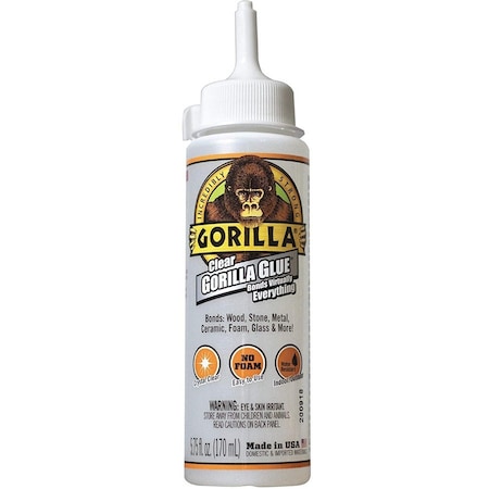 Gorilla Glue Glue, 5.75 oz, Bottle, Clear 4572502