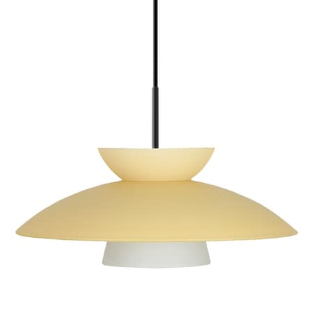 Besa Lighting Besa Trilo 15 Pendant, Champagne, Black Finish, 1x 75W MAX E26 Base 1JT-451397-BK