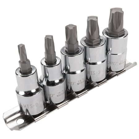Performance Tool 5 pc. Mortorq Bit Socket Set, GM Chrysler BMW Honda Fiat W13500