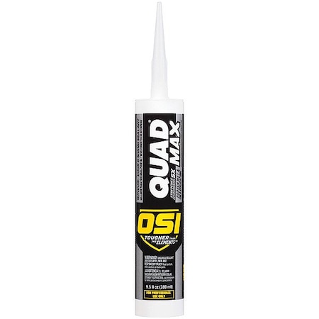Osi Sealant, 9.5 oz, Cartridge, White, Silane Modified Polymer Base, Quad Max 1868684