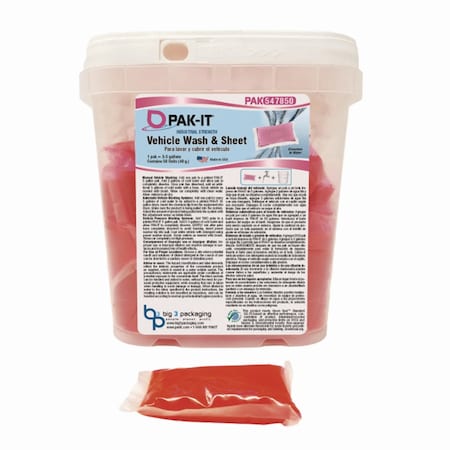 Pak-It Vehicle Wash and Sheet, Uncented, 50 Packets BIG547820003200