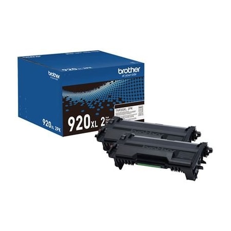 Brother High Yield Black Toner Cartridge, 2PK TN920XL2PK