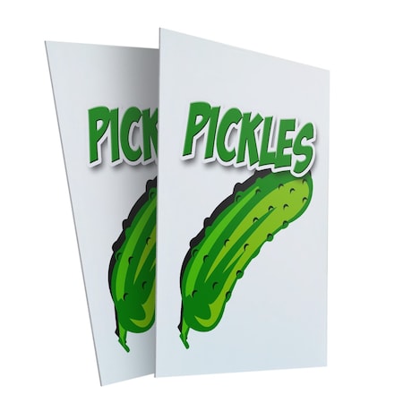 Signmission Pickles, Plastic Signs Only 24 Inch x 36 Inch, Corrugated Plastic, 2PK CSB-2436-2PACK-Pickles