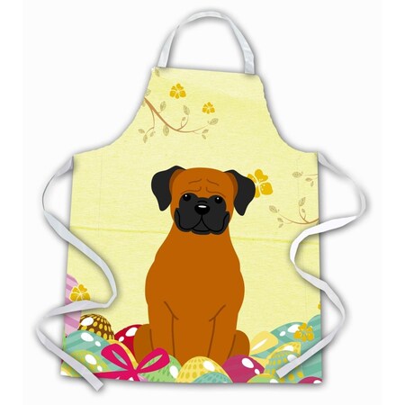 Carolines Treasures Easter Eggs Fawn Boxer Apron BB6115APRON