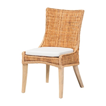 Bali & Pari Derris Natural Rattan Dining Chair, Light Honey 262-14296-ZORO