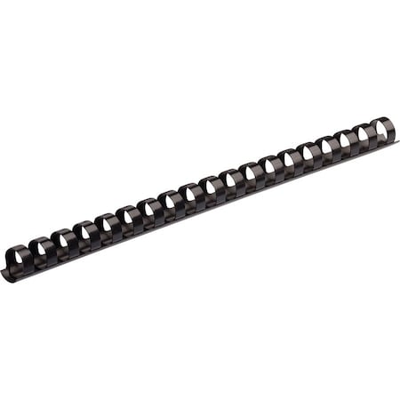 Fellowes PLASTIC COMBS - ROUND BACK, 3/8, 55 SHEETS, BLACK, 25 PACK - GIVES A PROFESSIONA, 25PK 52322