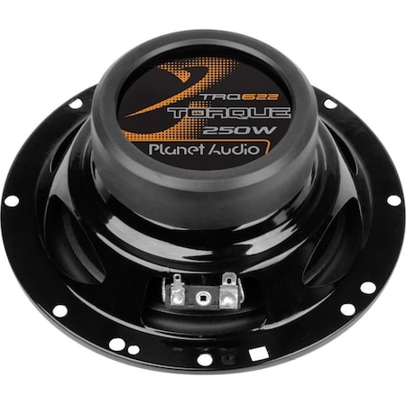 Planet Audio Max 250 Watt Torque Series 2-Way Speakers, Black - 6.5 In. TRQ622