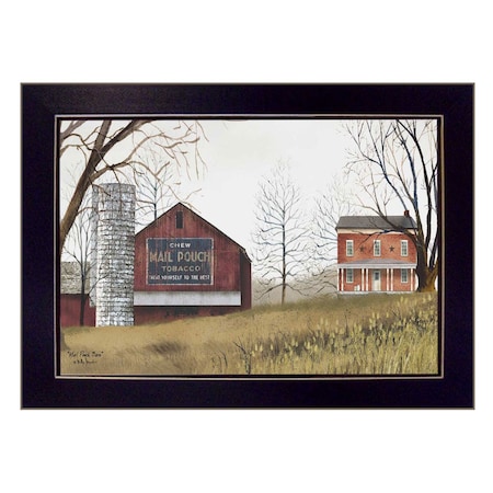 Homeroots Mail Pouch Barn 1 Black Framed Print Wall Art 404560