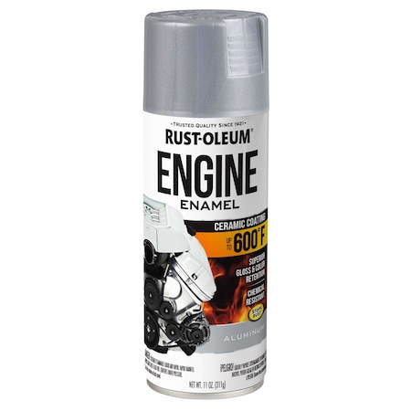 Rust-Oleum Automotive 600 Degrees F Engine Primer Spray, Aluminum, Gloss, 11 oz 366428